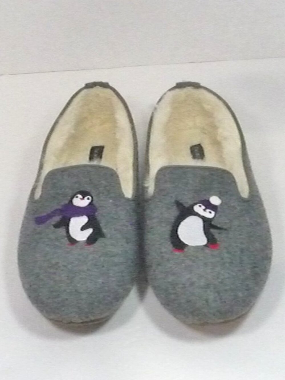 TALBOTS SIZE 7 SLIPPERS FAUX FUR LINED